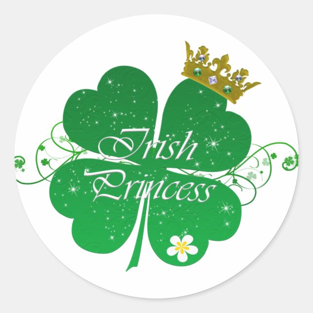 Sticker Rond Princesse irlandaise (Devant)