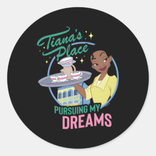 Sticker Rond Princesse La Grenouille Tiana'S Place Poursuivant