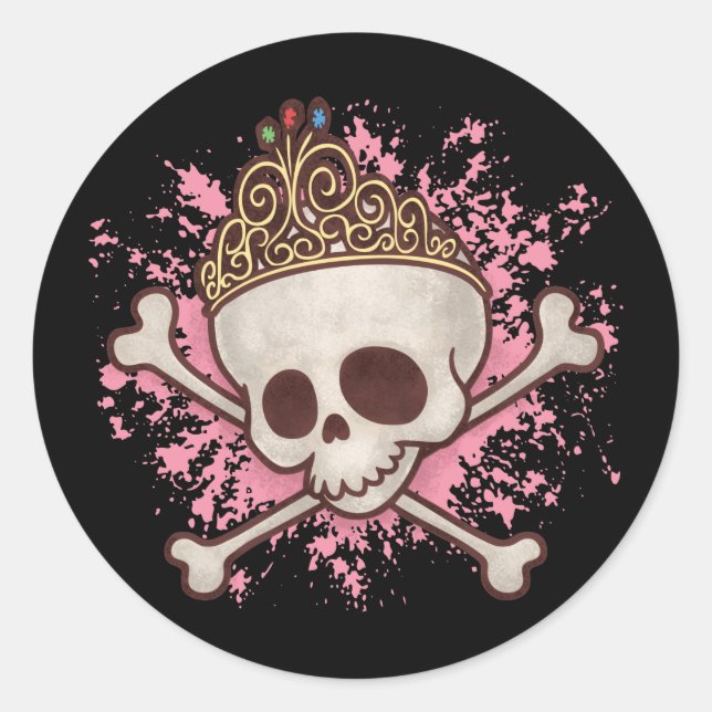 Sticker Rond Princesse Pirate -tiara (Devant)