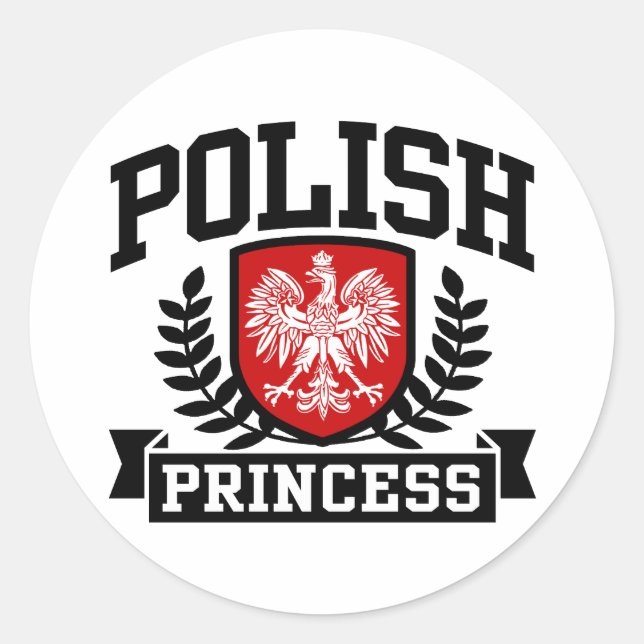 Sticker Rond Princesse polonaise (Devant)