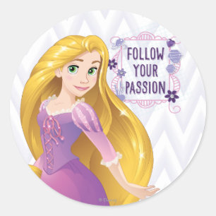 Sticker Rond Princesse Rapunzel