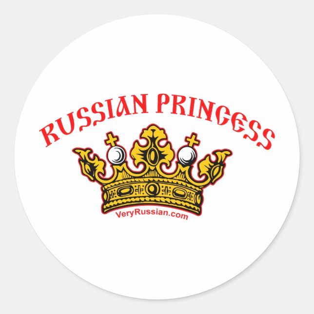 Sticker Rond Princesse russe (Devant)