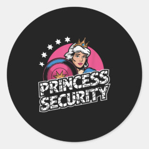 Sticker Rond Princesse Sécurité Anniversaire Papa & Maman G