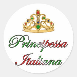 Sticker Rond Principessa Italiana (Princesse italienne)