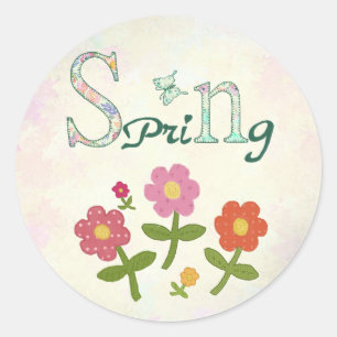 Sticker Rond Printemps