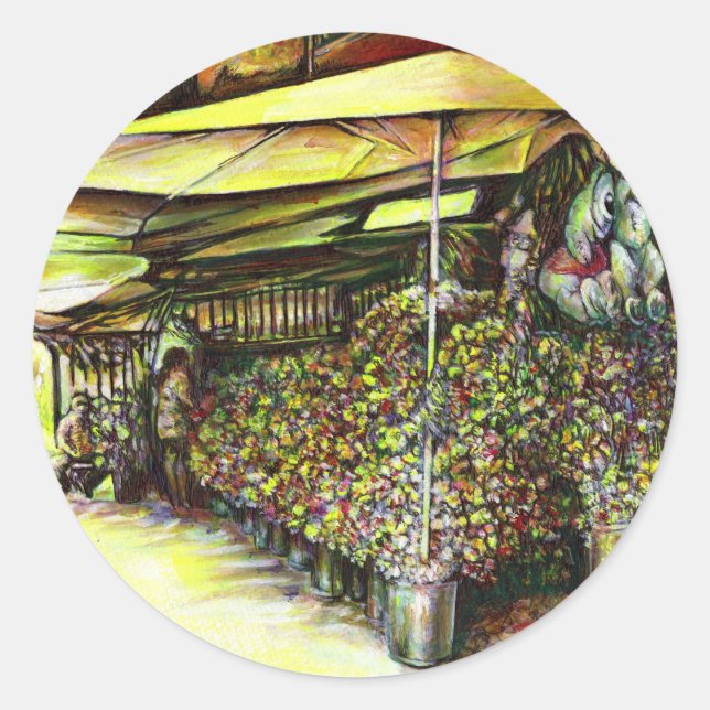 Sticker Rond Pris la possession d'options (Devant)