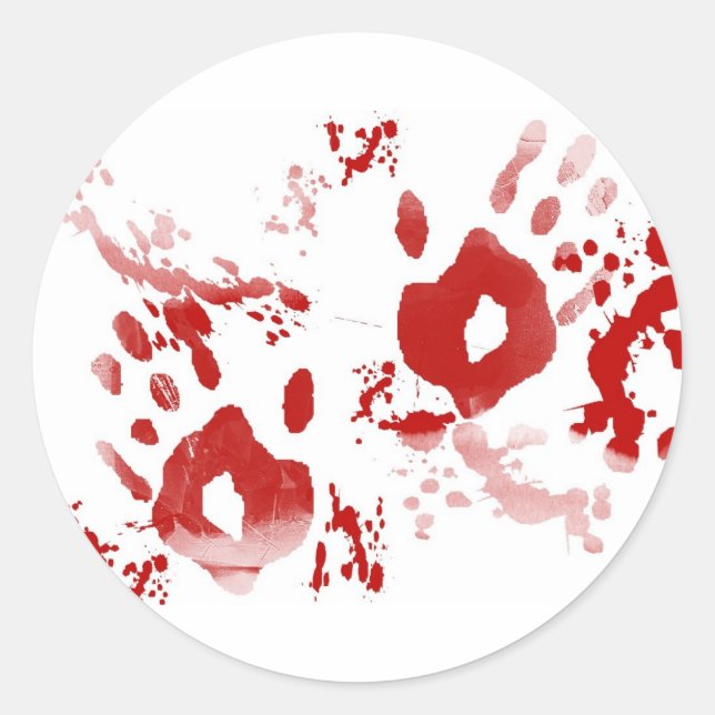 Sticker Rond Prise à main rouge (Devant)
