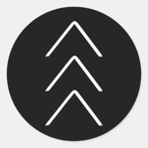 Sticker Rond Prise en charge de la flèche 3 pour la sensibilisa