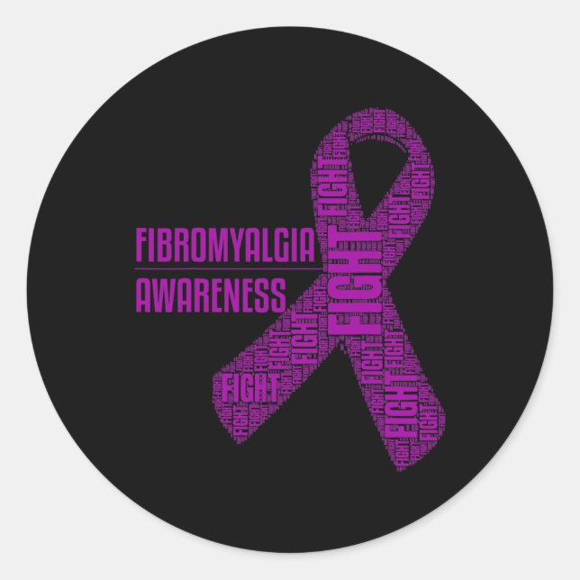 Sticker Rond Prise en charge du ruban de sensibilisation 1 (Devant)