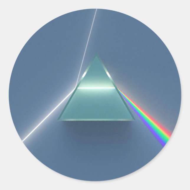 Sticker Rond Prisme optique Refroidissement et réflexion lumièr (Devant)
