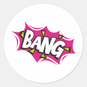Sticker Rond Prisonnier de guerre de bande dessinée de coup