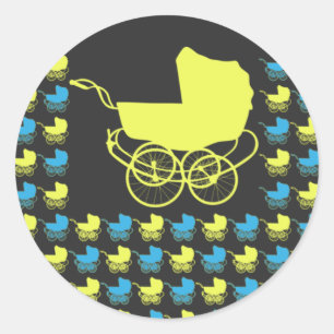 Sticker Rond Prix de la guerre, 109 poussettes de poussette, Uk