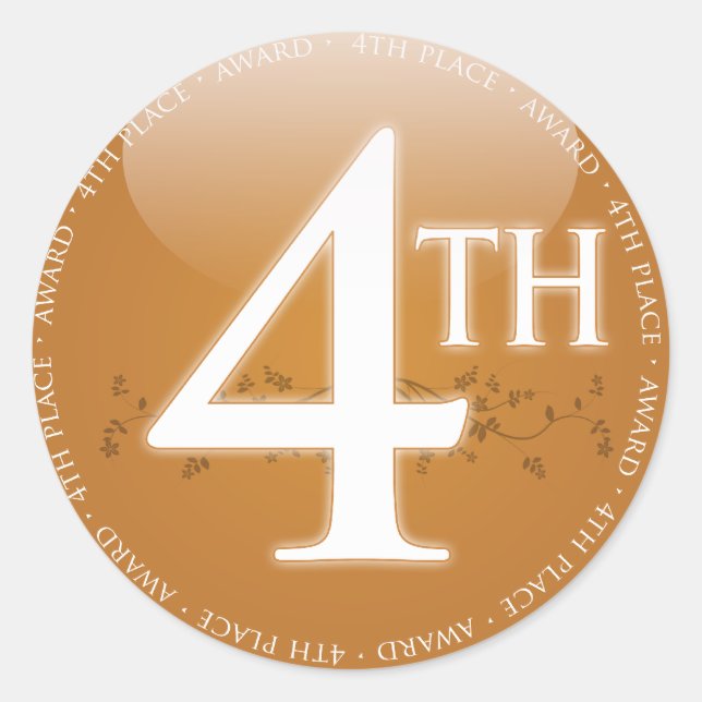 Sticker Rond Prix de la quatrième place (4e) (Devant)