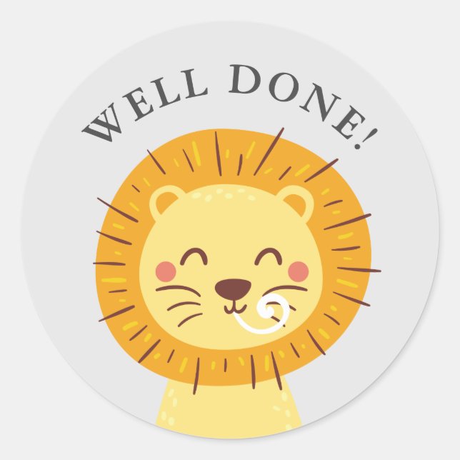 Sticker Rond Prix du professeur de lion (Devant)