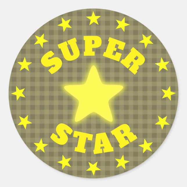 Sticker Rond Prix Super Star (Devant)