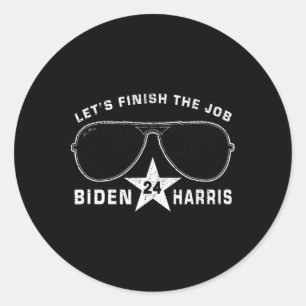 Sticker Rond Pro Biden Harris Président Campagne pour la démocr