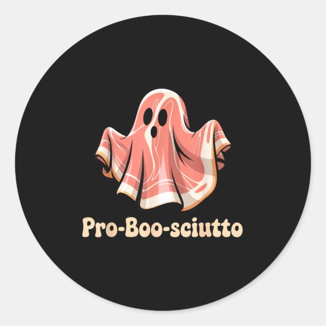Sticker Rond Pro Boo Sciutto Drôle Italien Halloween Fantôme Pr (Devant)