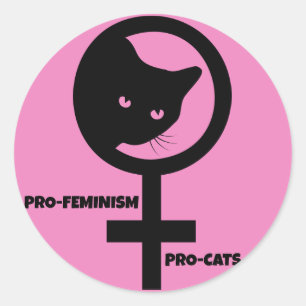 Sticker Rond Pro Cats Pro Feminisme