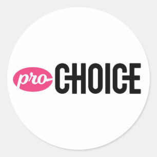 Sticker rond Pro-Choice (feuille de 4)