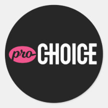 Sticker rond Pro-Choice (feuille de 4) : Noir