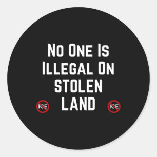 Sticker Rond Pro immigré anti Ice anti discrimination anti Tr