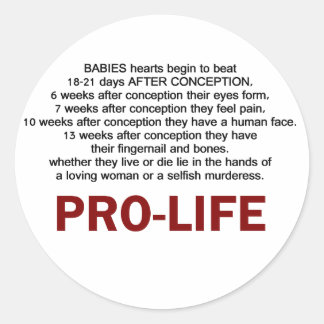 Sticker Rond Pro-Life