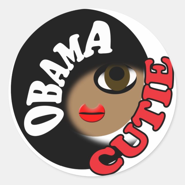 Sticker Rond Pro Obama (Devant)