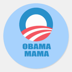 Sticker Rond Pro-Obama - OBAMA MAMA