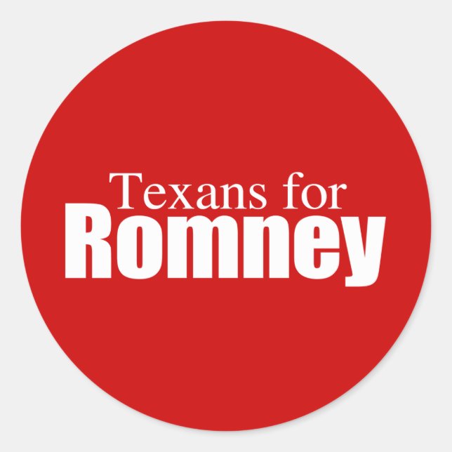Sticker Rond PRO-ROMNEY - TEXANS POUR ROMNEY — .png (Devant)