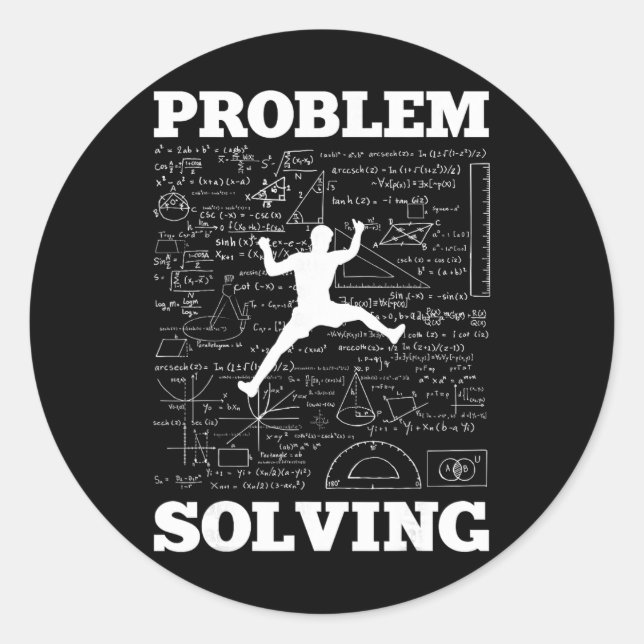 Sticker Rond Problem Solving Climber Rock Climbing Bouldering P (Devant)