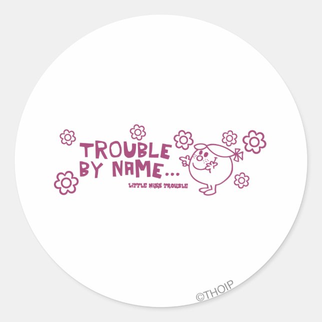 Sticker Rond Problème par nom (Devant)