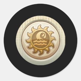 Sticker Rond Problème : premier emblème de grendaline