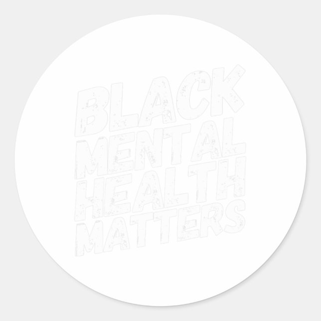 Sticker Rond Problèmes de santé mentale Traitement Cadeau (Devant)