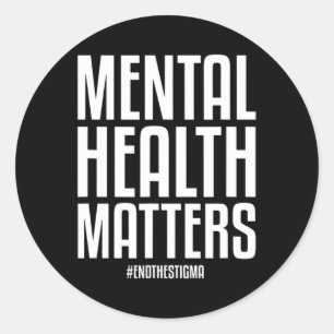 Sticker Rond Problèmes De Santé Mettre Fin À La Stigmatisation