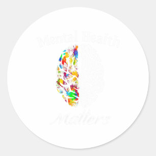 Sticker Rond Problèmes De Santé Mettre Fin À La Stigmatisation