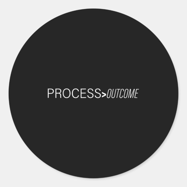 Sticker Rond Process Greater Than Outcome Growth Mindset Motiva (Devant)