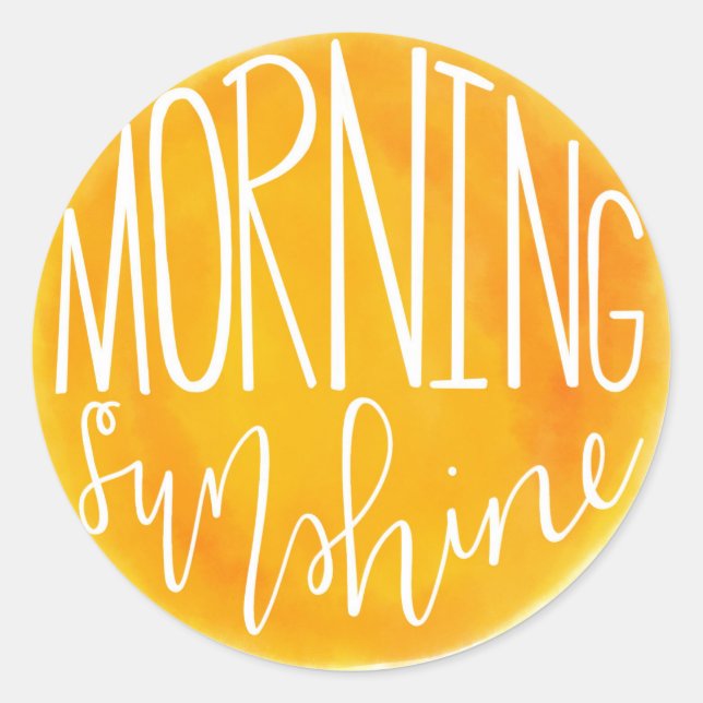Sticker Rond PROCREATE - Conception du soleil du matin (Devant)