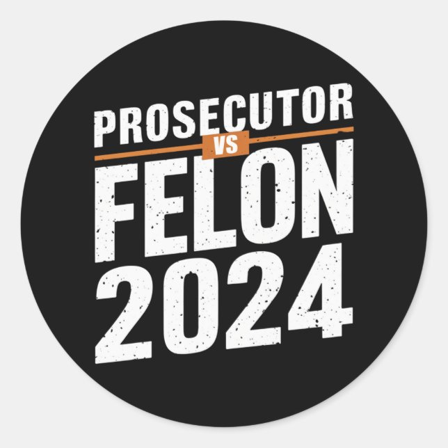 Sticker Rond Procureur contre délinquant 2024  (Devant)