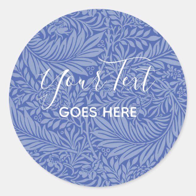 Sticker Rond Produit artisanal Motif Floral Blueberry (Devant)