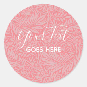 Sticker Rond Produit artisanal Motif Floral Blush Rose