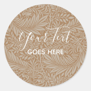 Sticker Rond Produit artisanal Motif Floral Vanille
