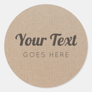 Sticker Rond Produit artisanal Vintage papier Kraft tendance si