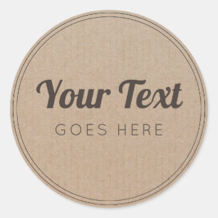 Sticker Rond Produit artisanal Vintage papier Kraft tendance si