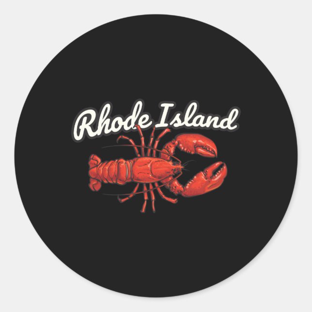 Sticker Rond Produit de homard de Rhode Island (Devant)