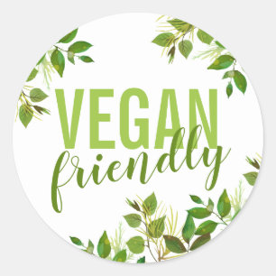 Sticker Rond Produit d'entreprise végétalien