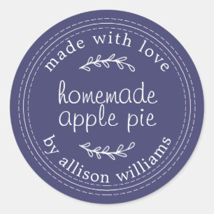 Sticker Rond Produits de boulangerie maison rustiques Pomme Pie