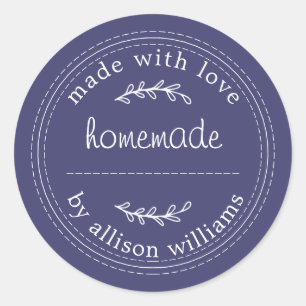 Sticker Rond Produits de boulangerie rustiques faits maison Can