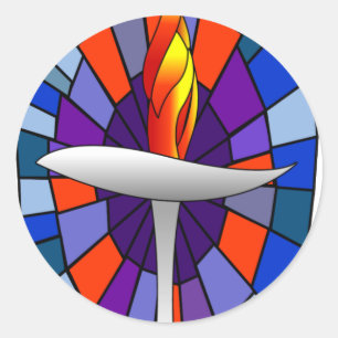 Sticker Rond Produits de calice de temple d'unité