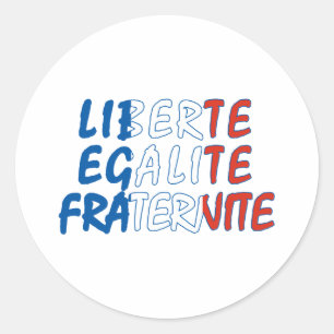 Sticker Rond Produits de Liberte Egalite Fraternite