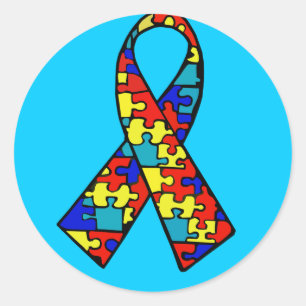 Sticker Rond Produits de ruban de casse-tête de sensibilisatio